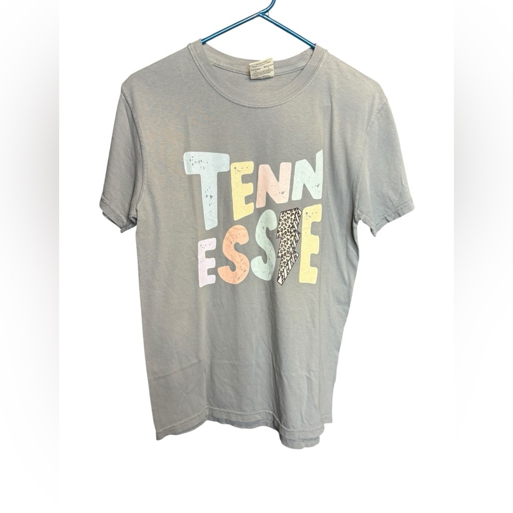 Comfort Colors Gray Tee with Colorful Print